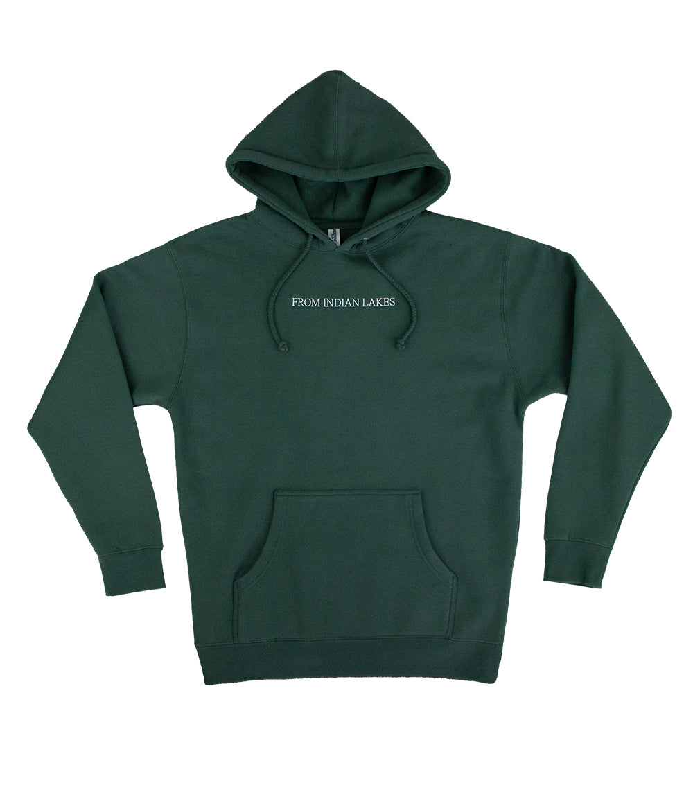 From Indian Lakes Embroidered Text Hooded Sweatshirt